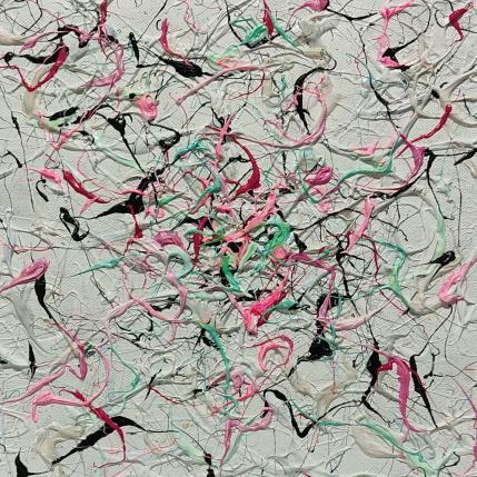 Peinture Romance sur Bordeaux par Cantin Rose | Tableau Matiérisme Acrylique Minimaliste