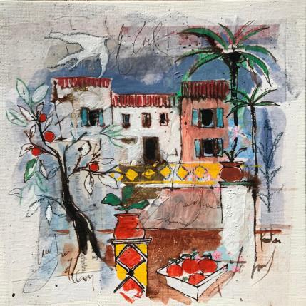 Peinture l'oranger par Colombo Cécile | Tableau Figuratif Acrylique, Pastel animaux, Paysages, scènes de vie