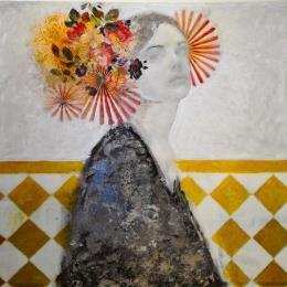 Peinture Discreta II par Bofill Laura | Tableau Figuratif Acrylique, bois Portraits