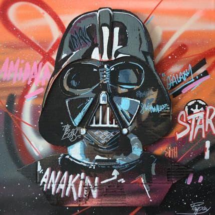 Peinture Dark Anakin par Pappay | Tableau Street Art Technique mixte icones Pop