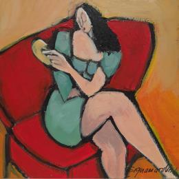 Pintura Oh miroir por Signamarcheix Bernard | Pintura Figurative Acrylic, Cardboard, Ink Life style