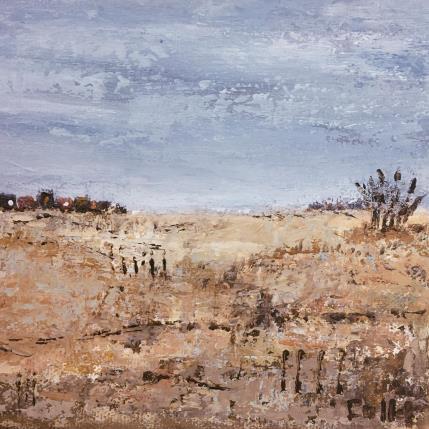 Peinture A travers champs par Collet Christine | Tableau  Acrylique Paysages