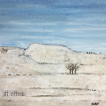 Peinture Desert blanc par Collet Christine | Tableau  Acrylique Paysages