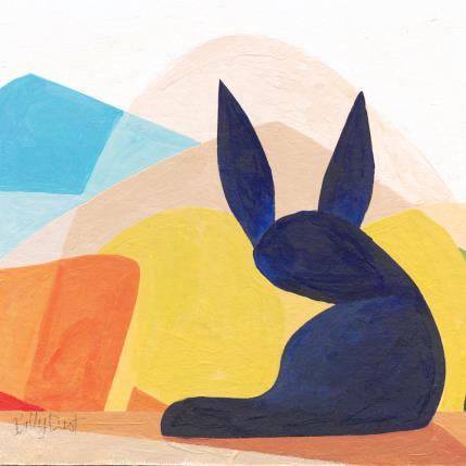 Peinture Bob Cat par Billy Dust | Tableau Abstrait Acrylique Minimaliste, Natures mortes, Scènes de vie