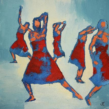 Peinture Liesse par Malfreyt Corinne | Tableau Figuratif Huile scènes de vie