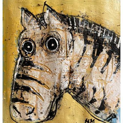 Peinture Real Zebra par Maury Hervé | Tableau Art Singulier Animaux