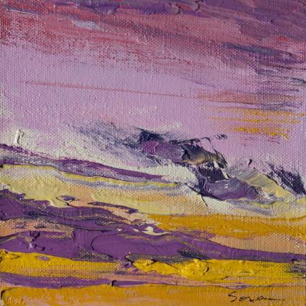 Peinture Last light par Fran Sosa | Tableau Abstrait Huile Paysages