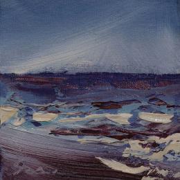 Painting Marine abstraction by Fran Sosa | Painting Abstract Oil Landscapes, Marine, Minimalist