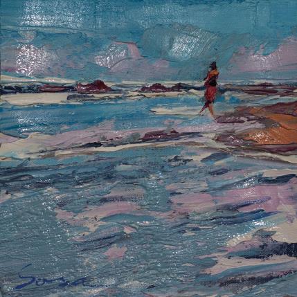 Peinture Calm par Fran Sosa | Tableau Figuratif Huile Marine, Paysages, Scènes de vie