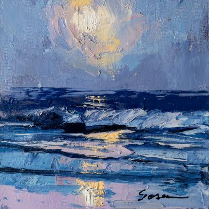 Peinture Nocturnal reflection par Fran Sosa | Tableau Figuratif Huile Marine