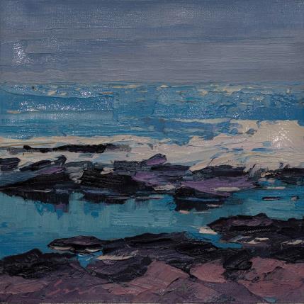 Peinture Rocks on the coast par Fran Sosa | Tableau Figuratif Huile Marine, Paysages