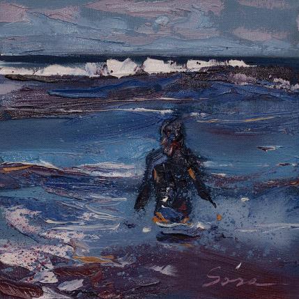 Peinture To the sea par Fran Sosa | Tableau Figuratif Huile Marine, Paysages, Scènes de vie