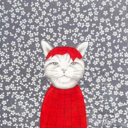 Peinture Spider Cat par Ann R | Tableau Art naïf Encre, Papier Animaux, Icones Pop, Portraits