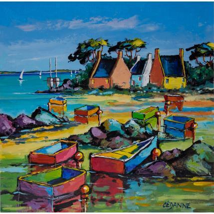 Peinture Paysage marin de Bretagne par Cédanne | Tableau Figuratif Huile Paysages