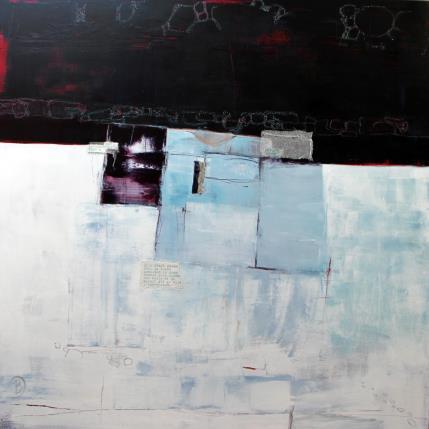 Peinture Crime sous la neige par Lau Blou | Tableau Abstrait Acrylique minimaliste