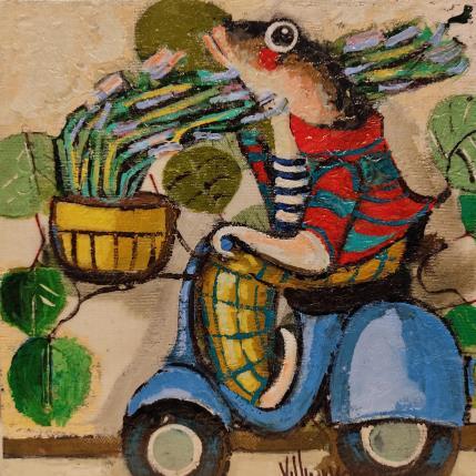 Peinture Ramo para novia par Villanueva Puigdelliura Natalia | Tableau Figuratif Huile Animaux