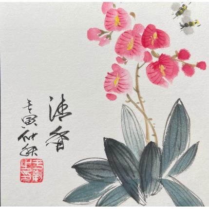 Painting Orchis by Yu Huan Huan | Painting Figurative Ink Still-life