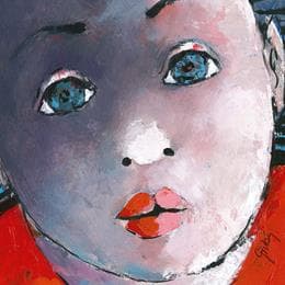 Gemälde ST 10.16 von Abiy | Gemälde Naive Kunst Öl Porträt