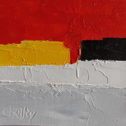 Peinture Crépuscule par Shelley | Tableau Abstrait Huile Paysages