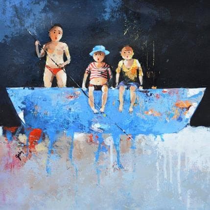 Peinture Sans titre 5.32 par Abiy | Tableau Figuratif Huile scènes de vie