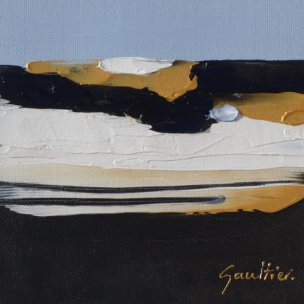 Peinture Sur la plage par Gaultier Dominique | Tableau Abstrait Huile Marine