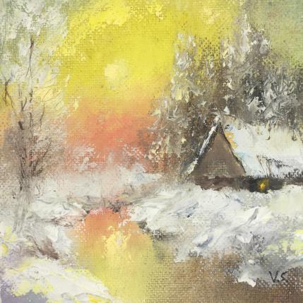 Peinture winter morning par Skachkov Victor  | Tableau Figuratif Huile Paysages