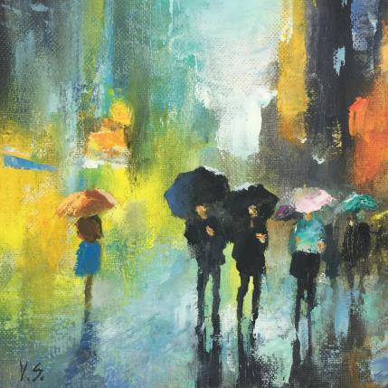 Peinture I'm in the city par Skachkov Victor  | Tableau Figuratif Huile scènes de vie, Urbain