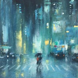 Pintura York night por Skachkov Victor  | Pintura Figurative Oil Urban