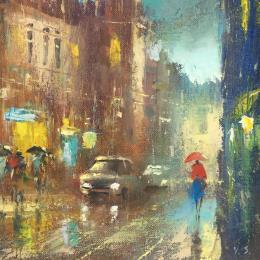 Pintura Evening bustle por Skachkov Victor  | Pintura Figurative Oil Urban