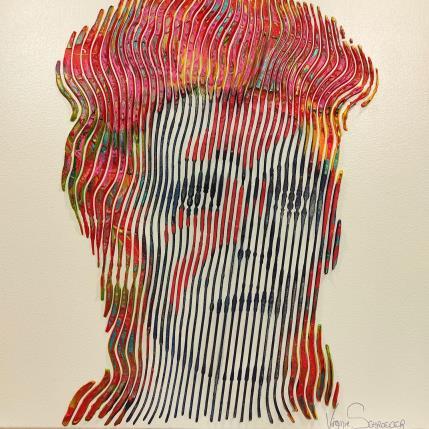 Peinture David Bowie par Schroeder Virginie | Tableau Pop-art Acrylique Icones Pop