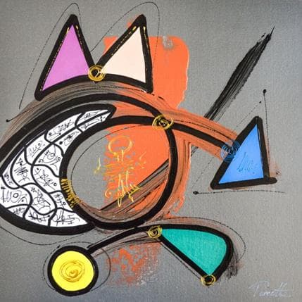 Peinture Sio par Perrotte | Tableau Abstrait Acrylique Minimaliste