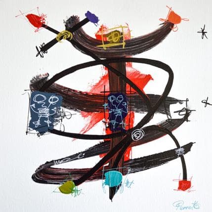 Peinture Toy par Perrotte | Tableau Abstrait Acrylique Minimaliste