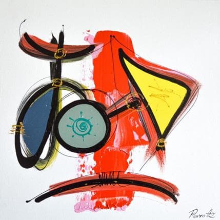 Peinture Tyo par Perrotte | Tableau Abstrait Acrylique Minimaliste