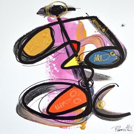 Peinture Folo par Perrotte | Tableau Abstrait Acrylique Minimaliste