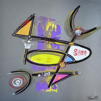 Peinture Cuto par Perrotte | Tableau Abstrait Acrylique Minimaliste