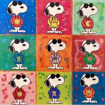 Peinture Snoopy by 9 par Kikayou | Tableau Pop-art Graffiti Icones Pop