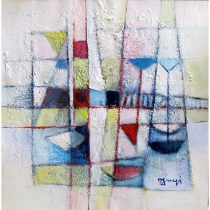 Gemälde AL76   LES VOILIERS von Burgi Roger | Gemälde Figurativ Acryl Marine