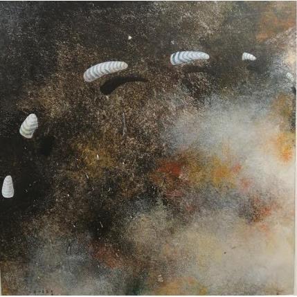 Peinture ROMPIENDO LA NOCHE par Jiménez Conesa Francisco | Tableau Abstrait Acrylique, Huile Minimaliste