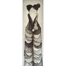 Painting Margot et Lucien  by Blais Delphine | Painting Naive art Acrylic Life style