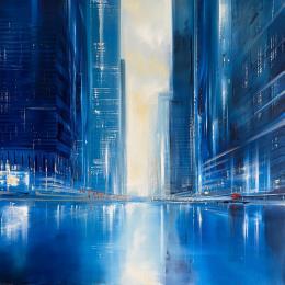 Peinture Bivius par Guillet Jerome | Tableau Figuratif Acrylique, Huile Urbain