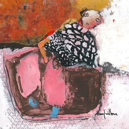 Painting Un peu plus d'attente by Guillon Anne | Painting Figurative Life style