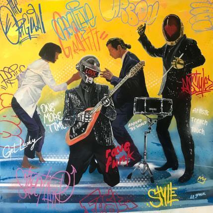 Peinture Pulp Dafpunk musique par Le Yack | Tableau Pop-art Icones Pop