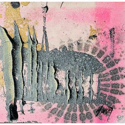 Peinture Pinky rosace  - Cathédrale de Strasbourg par Horea | Tableau Figuratif Huile