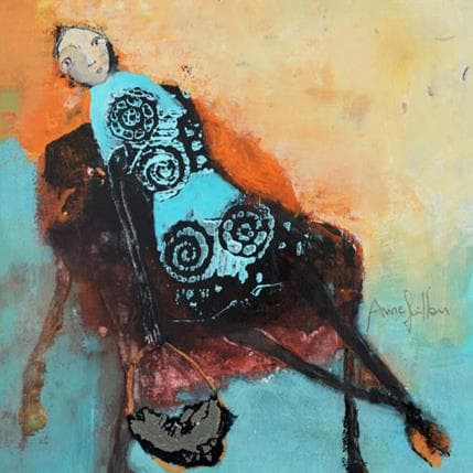 Peinture Le sac à main par Guillon Anne | Tableau Figuratif scènes de vie