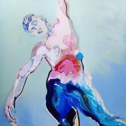 Painting L'été indien by Cressanne | Painting Figurative Nude