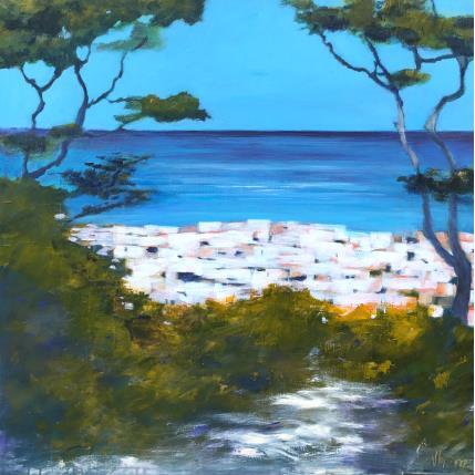 Peinture L'odeur des pins par Fièvre Véronique | Tableau Figuratif Acrylique Paysages, Urbain