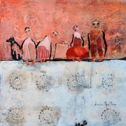 Peinture Végétal ailleurs par Guillon Anne | Tableau Figuratif scènes de vie