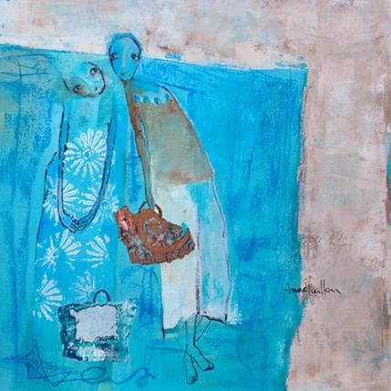 Painting Fleurs blanches by Guillon Anne | Painting Figurative Life style