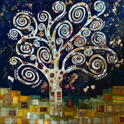 Peinture La vie est belle par Romanelli Karine | Tableau Figuratif Collage Paysages