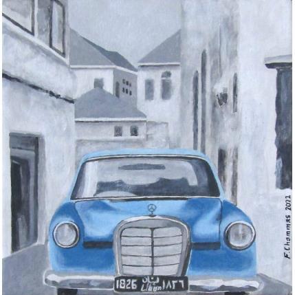 Peinture Grandpa Blue Mercedes par Chammas Fady | Tableau Figuratif